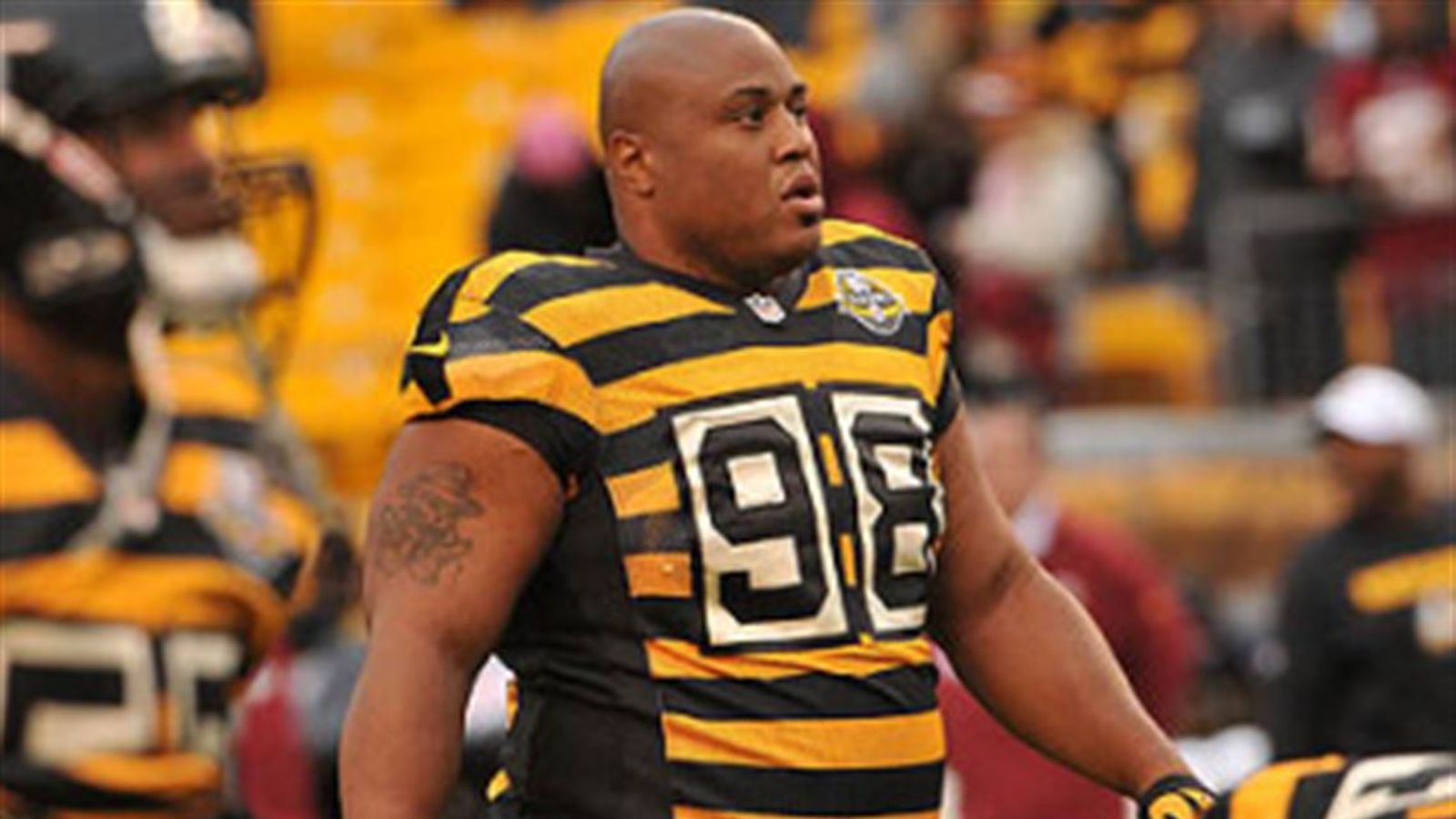 Steelers Legend Casey Hampton Shares Enthusiastic Reaction To Derrick Harmon’s Draft Selection (Steelers News). Photo by Pittsburgh Post-Gazette