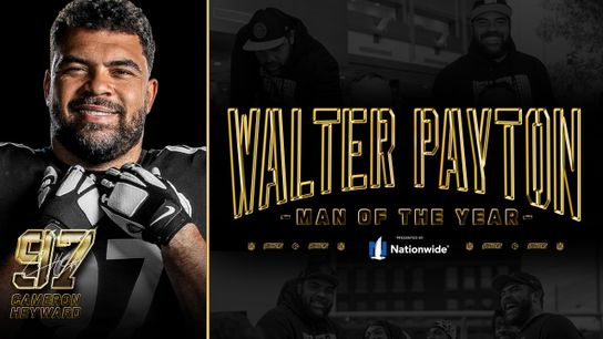 Steelers' veteran Cameron Heyward wins Walter Peyton Man of the Year award Steelers' veteran Cameron Heyward wins Walter Peyton Man of the Year award